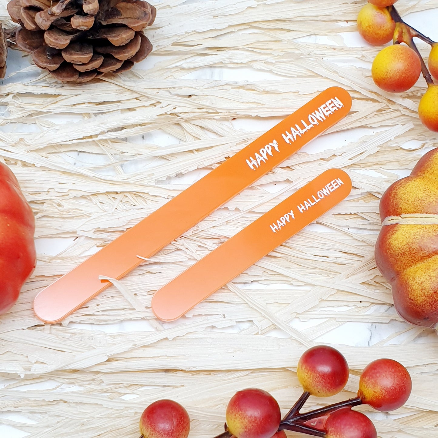 Happy Halloween Acrylic Cakesicle Sticks – Set of 8