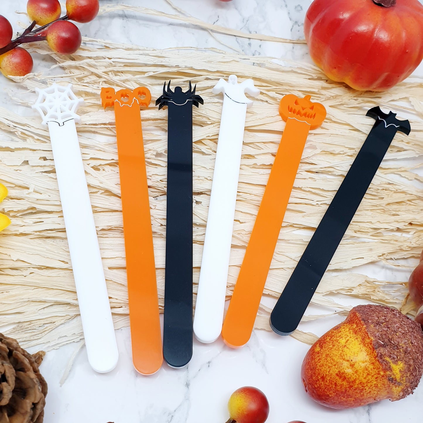 Halloween Character Reusable Acrylic Cakesicle Sticks – Set of 6