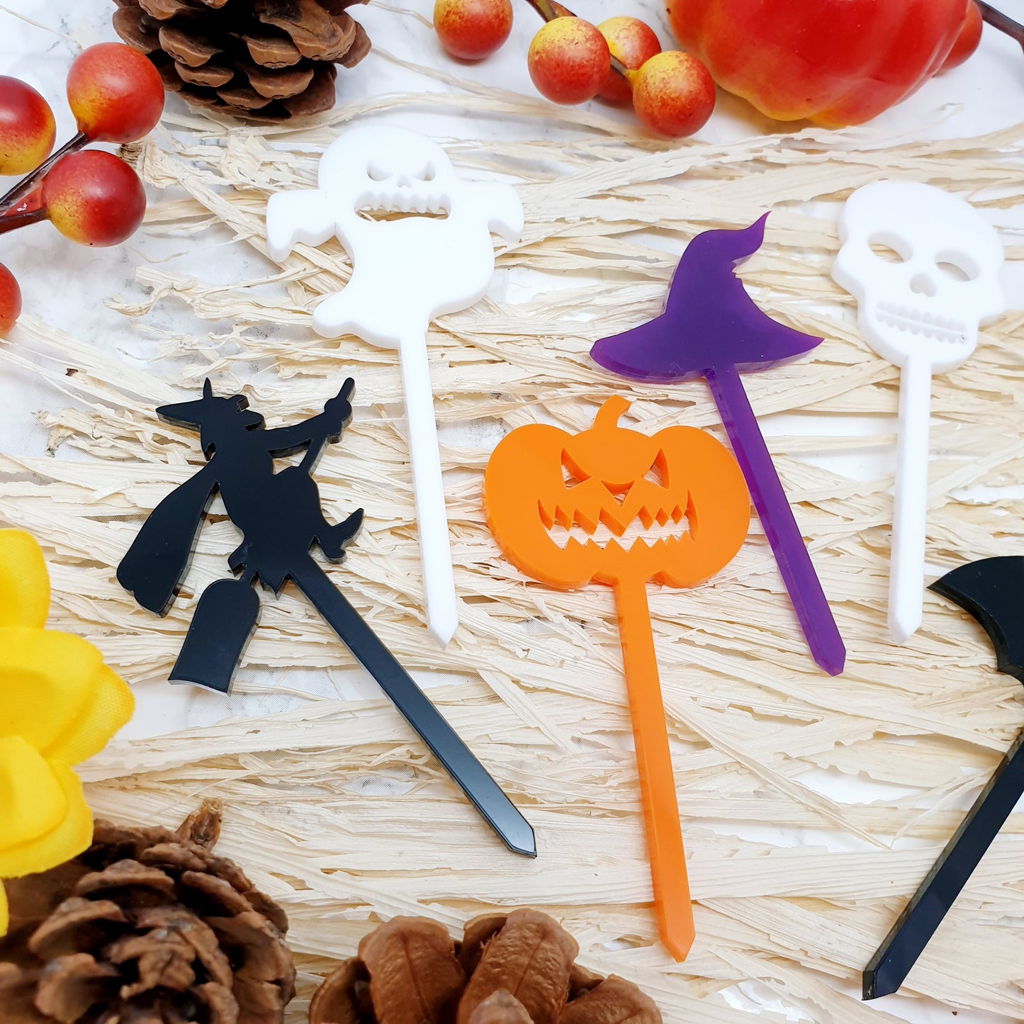 Halloween Character Cupcake Toppers - Set of 6
