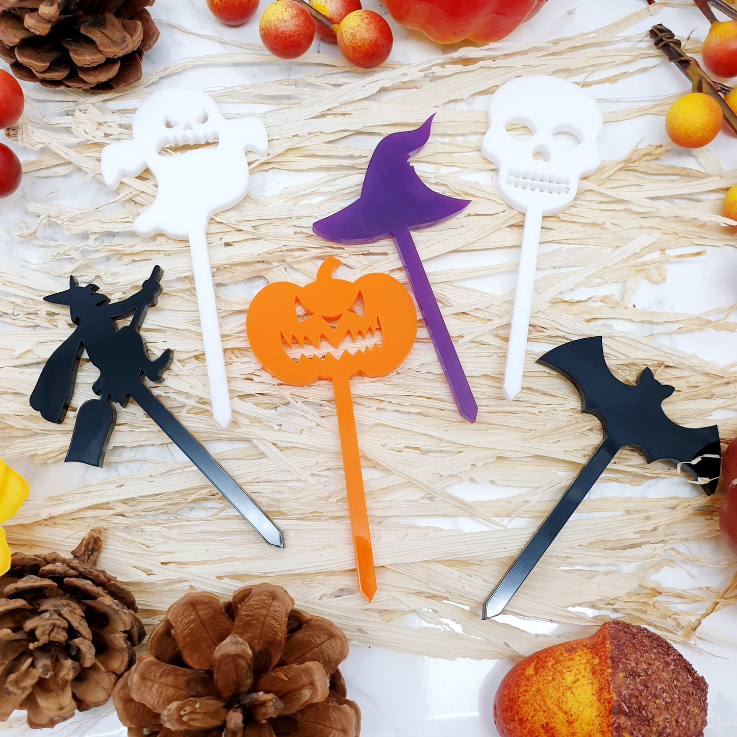 Halloween Character Cupcake Toppers - Set of 6