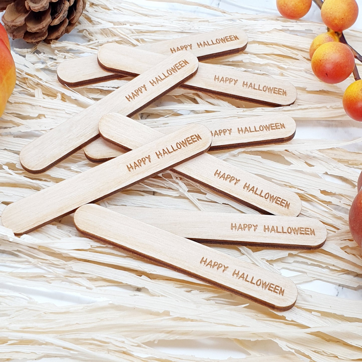 Happy Halloween Wood Cakesicle Sticks – Set of 8