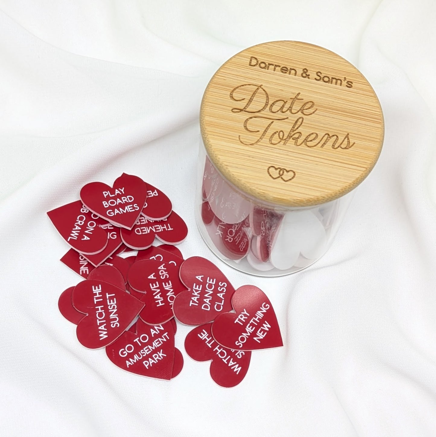 Heart Date Token Gift Jar – 52 Date Ideas