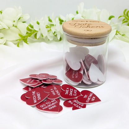 Heart Date Token Gift Jar – 52 Date Ideas