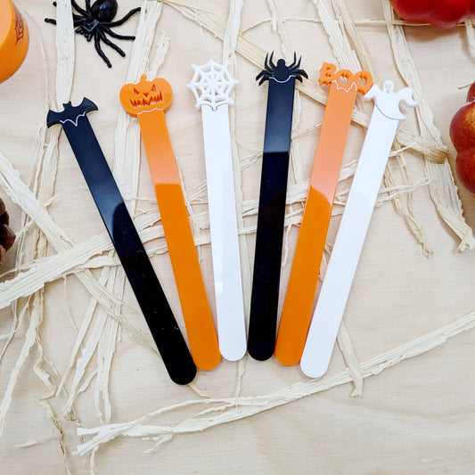 Halloween Character Reusable Acrylic Cakesicle Sticks – Set of 6