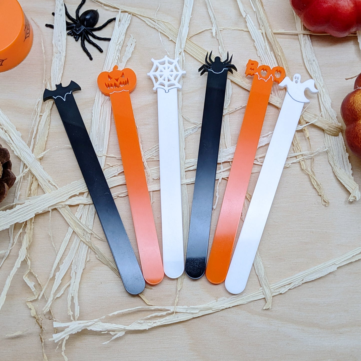 Halloween Character Reusable Acrylic Cakesicle Sticks – Set of 6