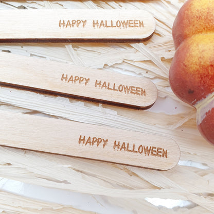 Happy Halloween Acrylic Cakesicle Sticks – Set of 8
