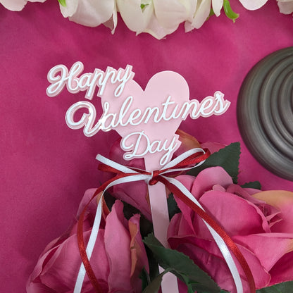 3D Happy Valentine's Day Bouquet Stick